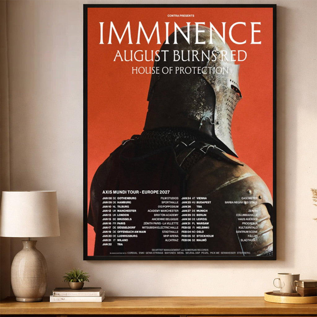 Imminence Band Axis Mundi Tour Europe 2027 Schedule Tour Dates Poster Imminence Band Merch - Merchluma