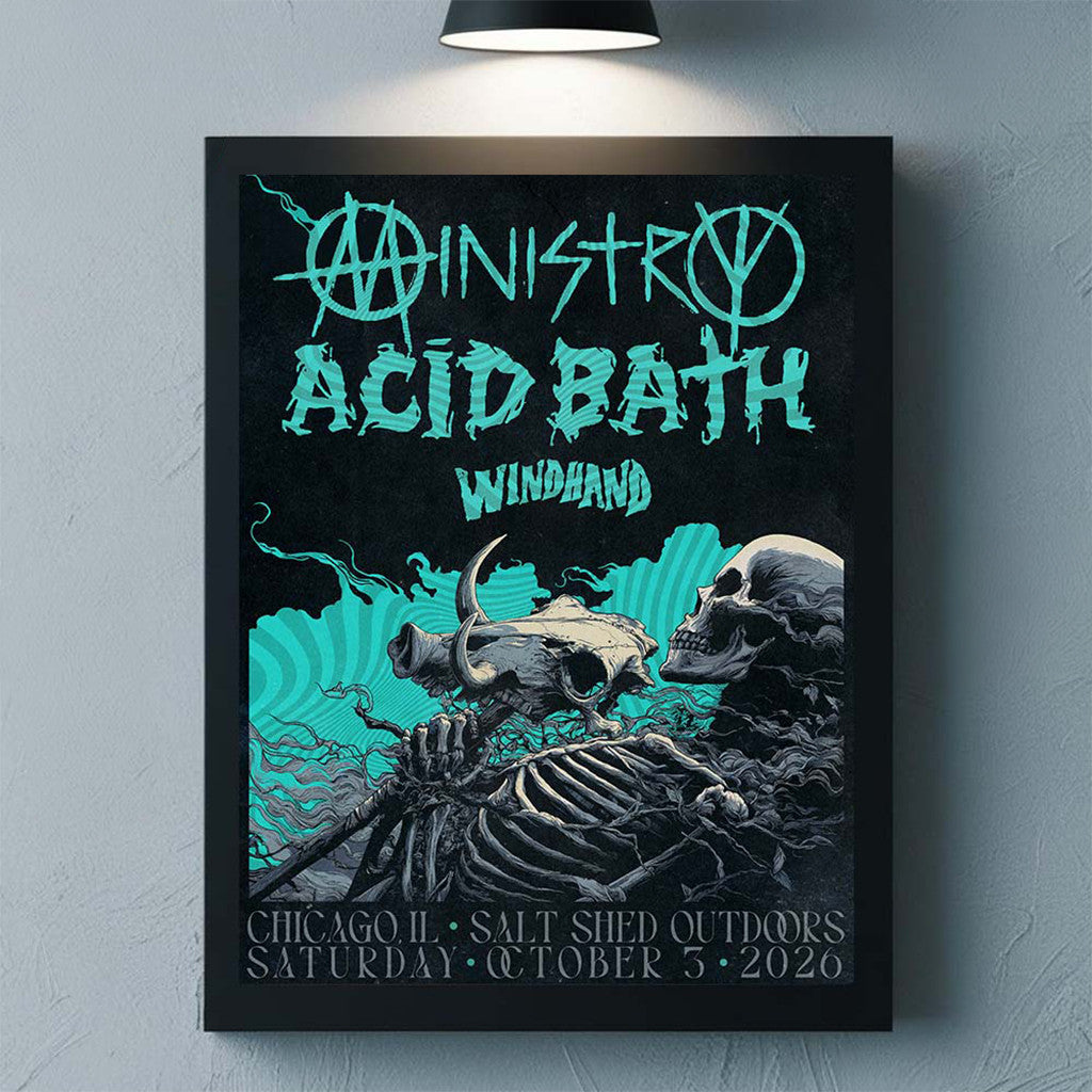 Ministry X Acid Bath Merch With Windhand Chicago IL 2026 Event Poster Wall Art Decor - Merchluma