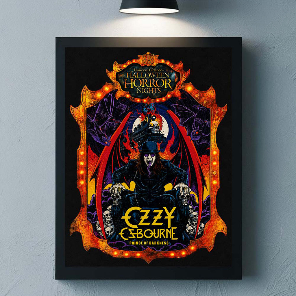 Ozzy Osbourne Merch Prince Of Darkness Universal Studios Halloween Horror Nights 2026 Poster - Merchluma