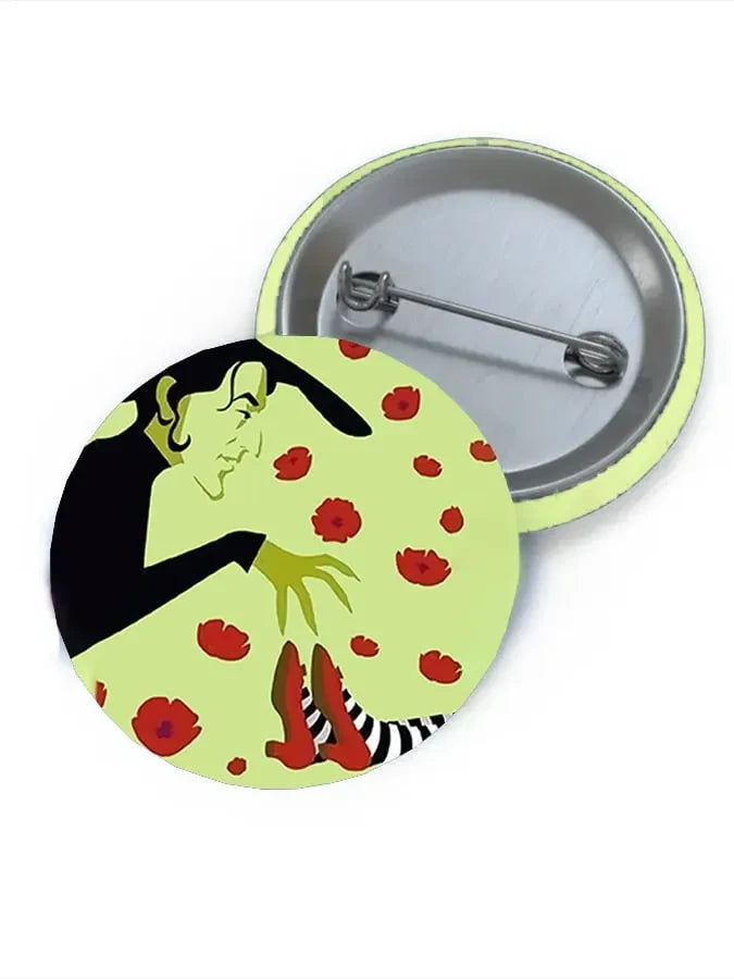 Wicked Witch Ruby Slippers Button Pin Wizard Of Oz Clothes Gift For Halloween Fans - Merchluma