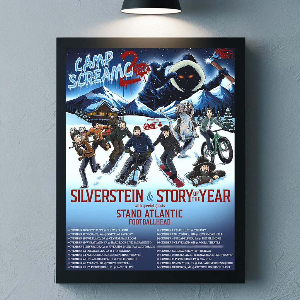 Silverstein Merch Camp Screamo 2 Tour 2026 Schedule Dates Poster Gifts For Rock Lovers - Merchluma