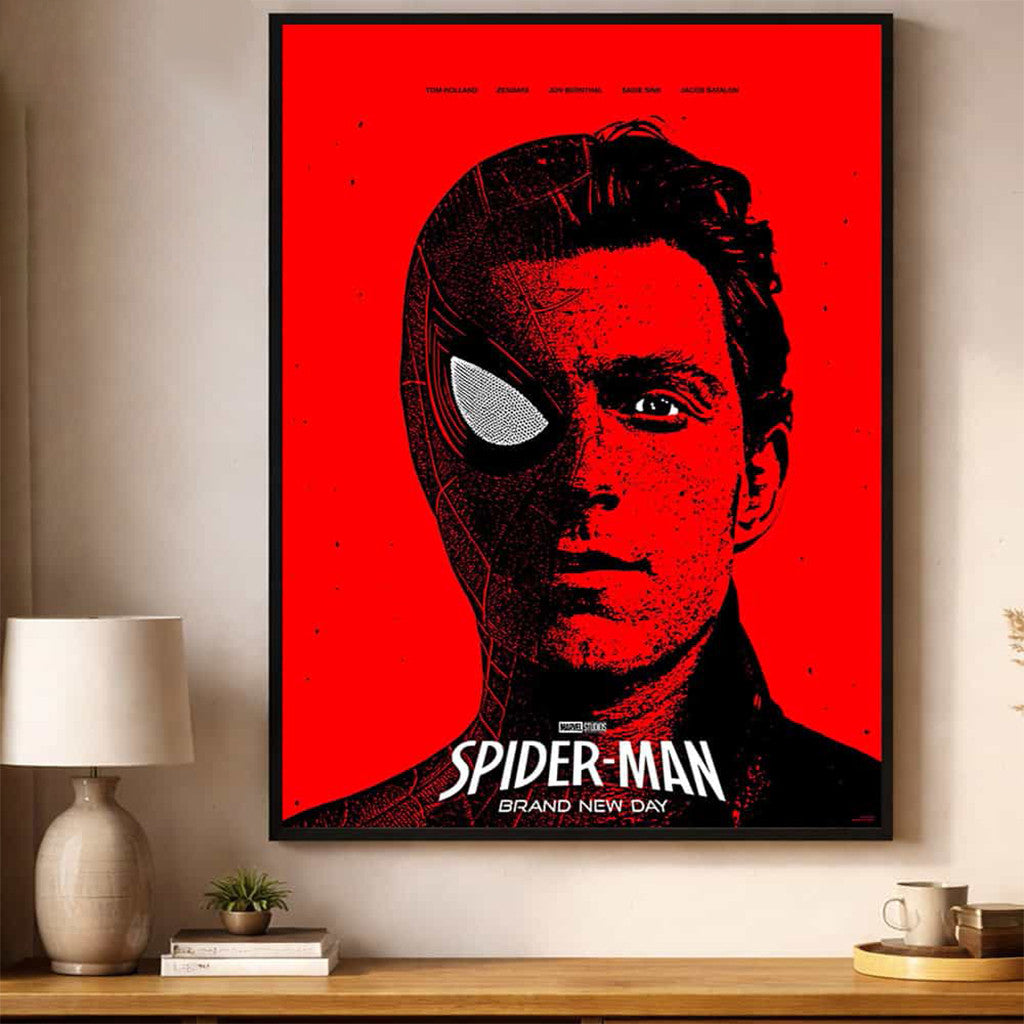 Spider Man Brand New Day Marvel Studios 2026 Poster Red Spider Man Merch Home Decor - Merchluma