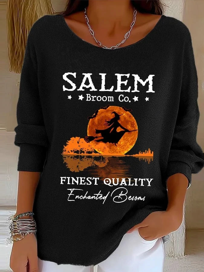 Salem Broom Co Finest Quality Enchanted Besoms Long Sleeve Shirt Salem Broom Co Merch Gift - Merchluma