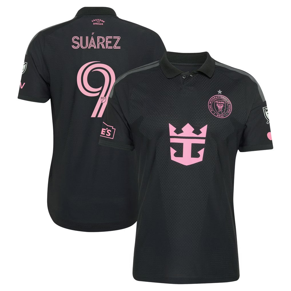 Luis Suarez Jersey Shirt Black Inter Miami CF Merch 2026 Presagio On-Field Patch Jersey Gifts - Merchluma