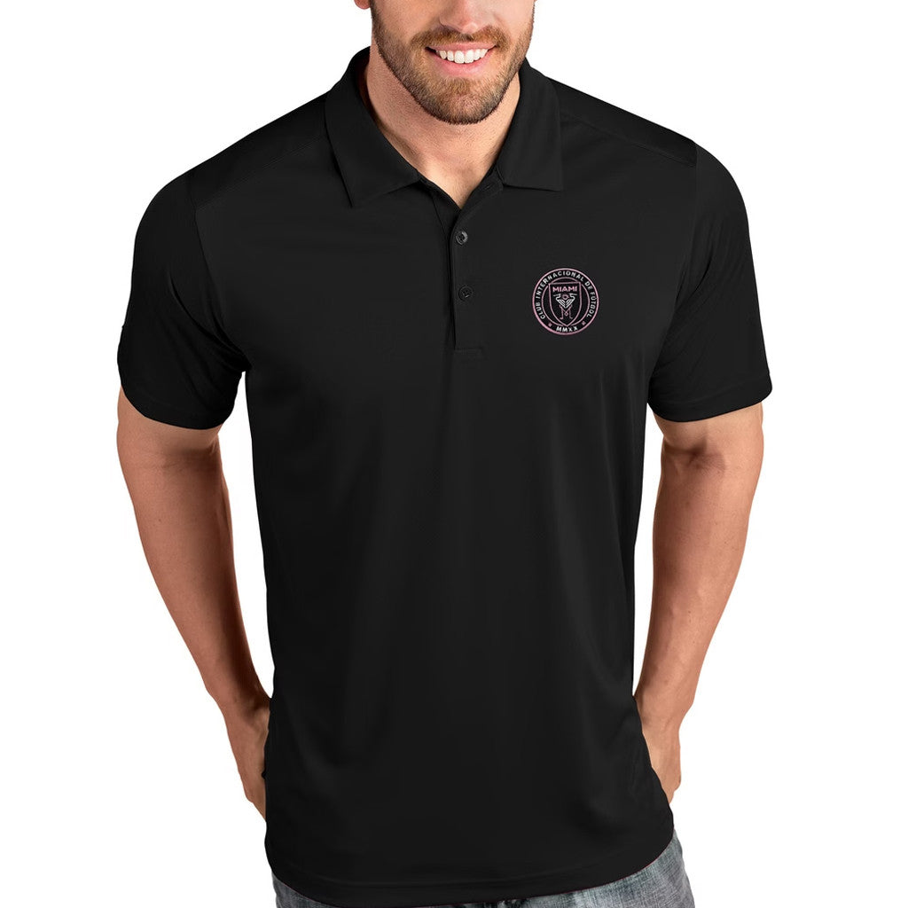 Inter Miami CF Merch 2026 Inter Miami CF Antigua Tribute Polo Shirt Black Present For Husband - Merchluma