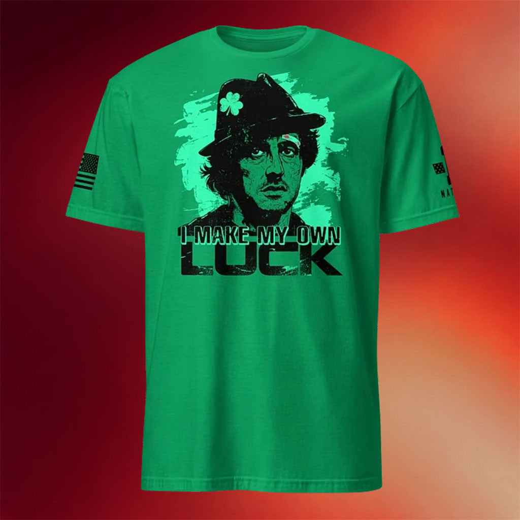 1 Nation Design Merch 2026 Lucky Rocky T-Shirt I Make My Own Luck Shirt Gift For Irish - Merchluma