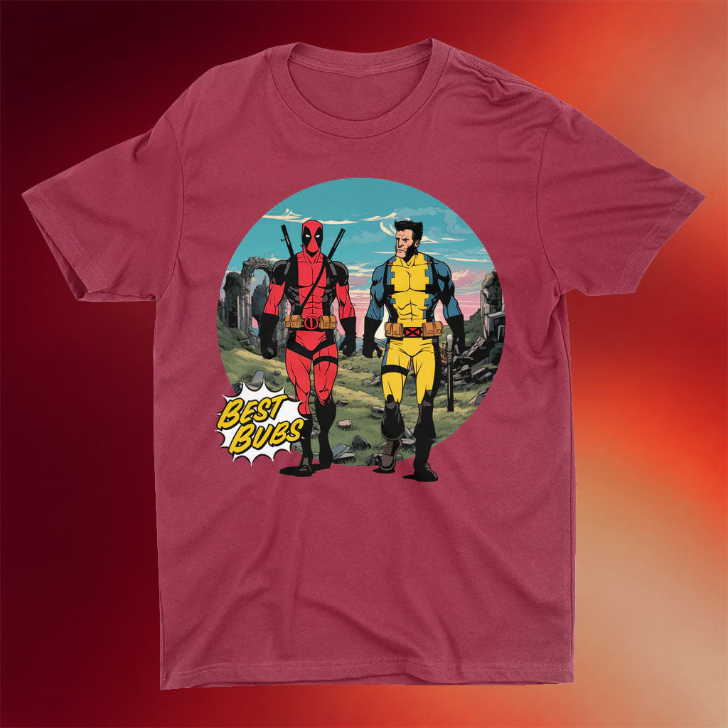 New Rockstars Merch 2026 Best Bubs T-Shirt Deadpool And Wolverine Shirt Movie Fan Gifts - Merchluma