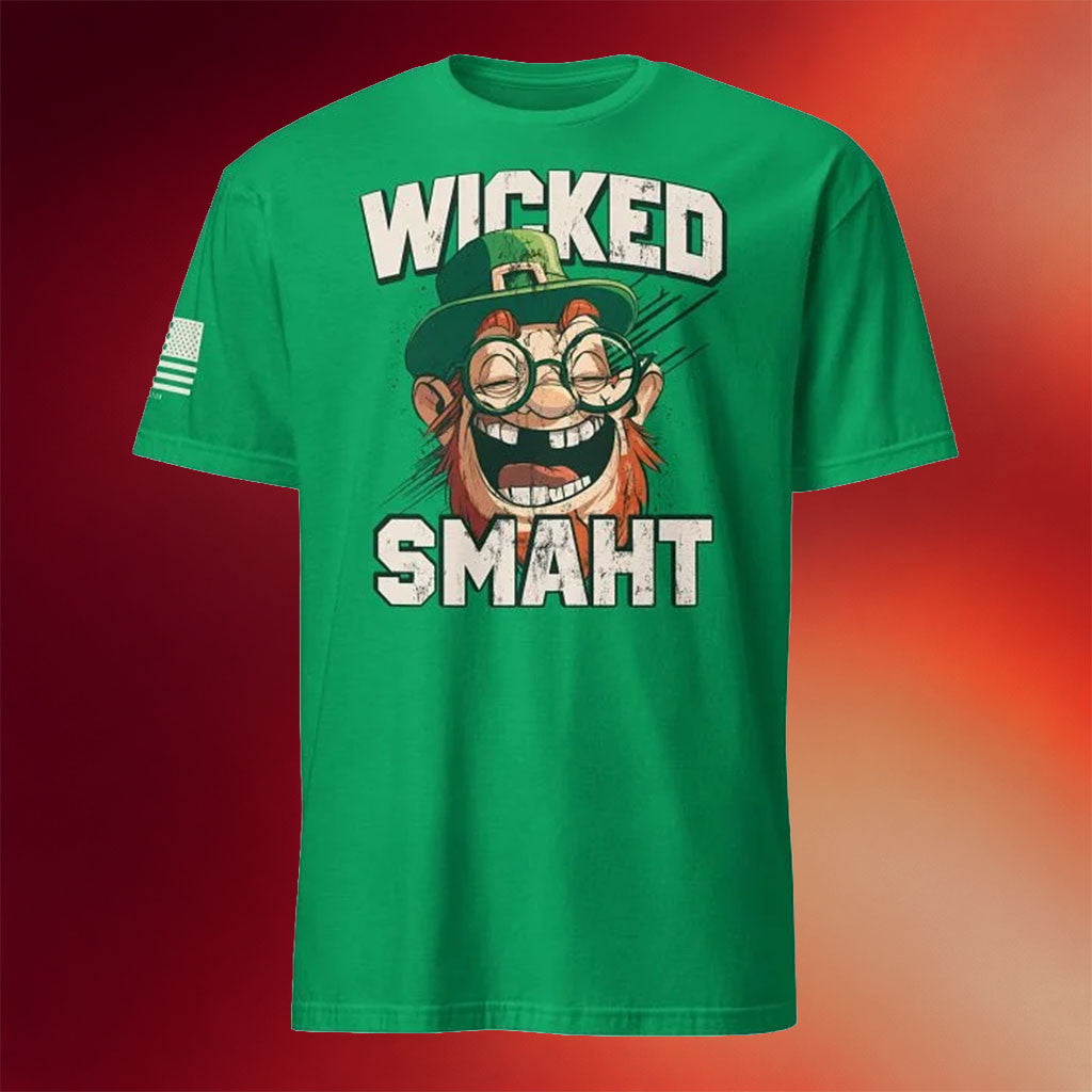 1 Nation Design Merch 2026 Wicked Smaht T-Shirt Patrick's Day Apparel Gift Ideas For Him Ireland - Merchluma