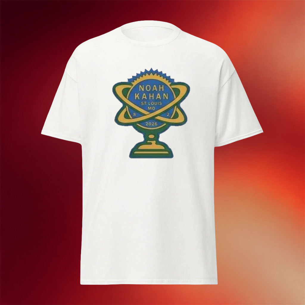 Noah Kahan Merch 2026 NK The Great Divide Tour At Busch Stadium St Louis MO T-Shirt White - Merchluma