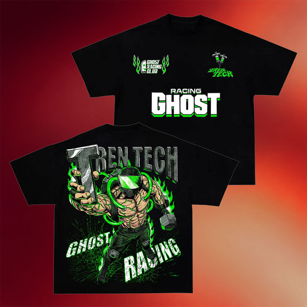 Ghost Racing Merch 2026 Roided Out Biker Shirt Black Birthday Idea For Him - Merchluma