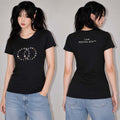 Tate McRae Lollapalooza Merch 2026 Lovely Circly T-Shirt Lollapalooza Festival Run Shirt Black - Merchluma