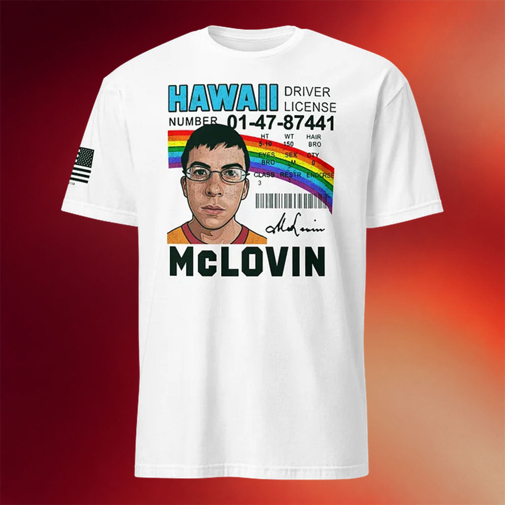 1 Nation Design Merch 2026 McLovin T-Shirt Hawaii Driver License Shirt Gift For Brothers - Merchluma