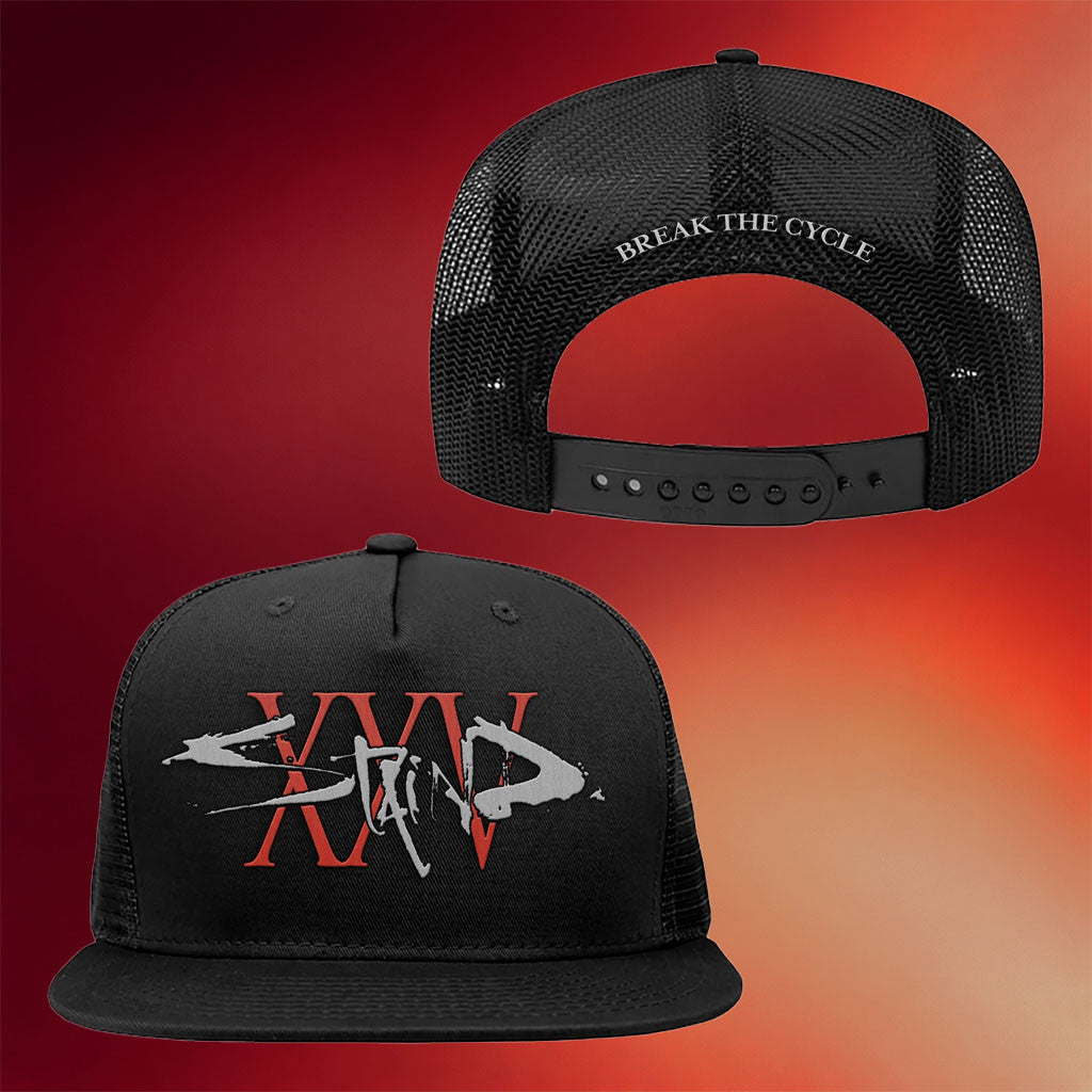 Staind Merch 2026 Break The Cycle XXV Trucker Hat Gifts For Rock Music Lovers - Merchluma