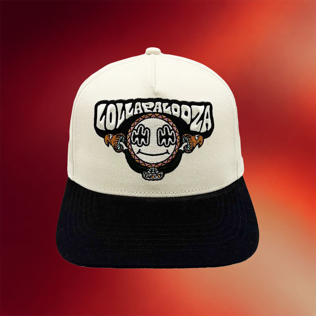 Lollapalooza Merch 2026 Trippy Snapback Hat Embroidered Lolla Hat Gift For Music Lovers - Merchluma
