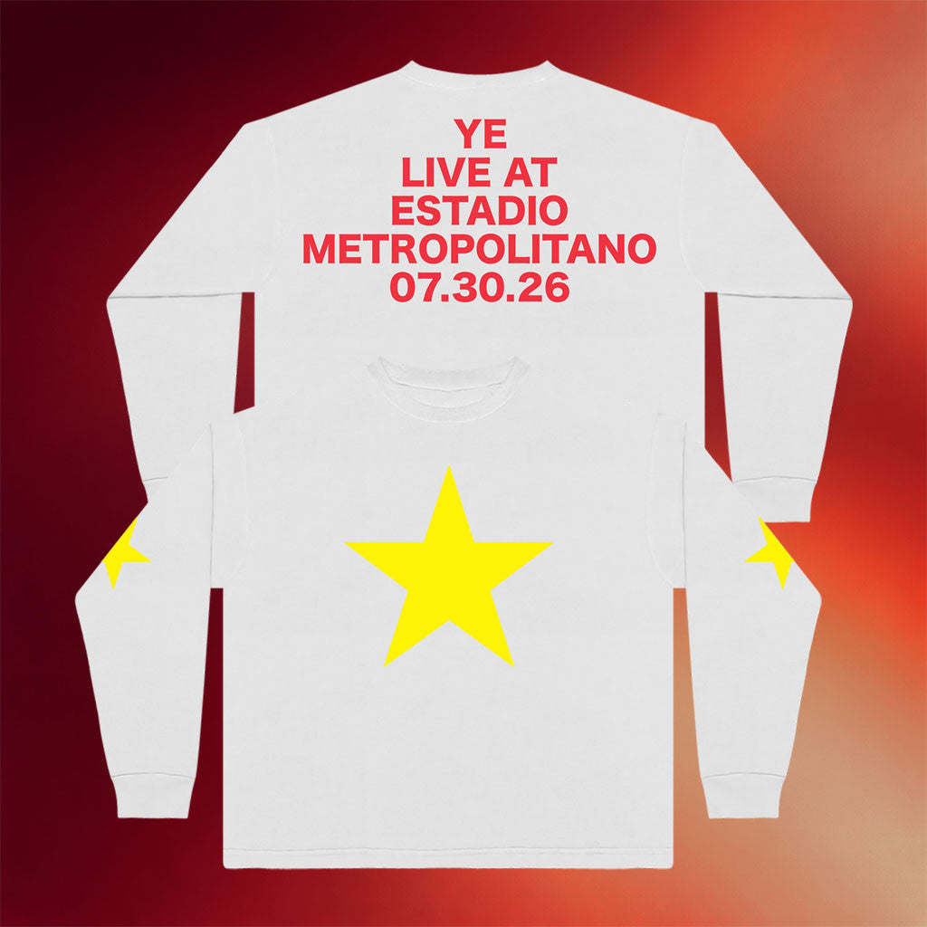 Yeezy Merch 2026 YE Live At Estadio Metropolitano Long Sleeve Shirt Kanye West Merch Best Gifts - Merchluma