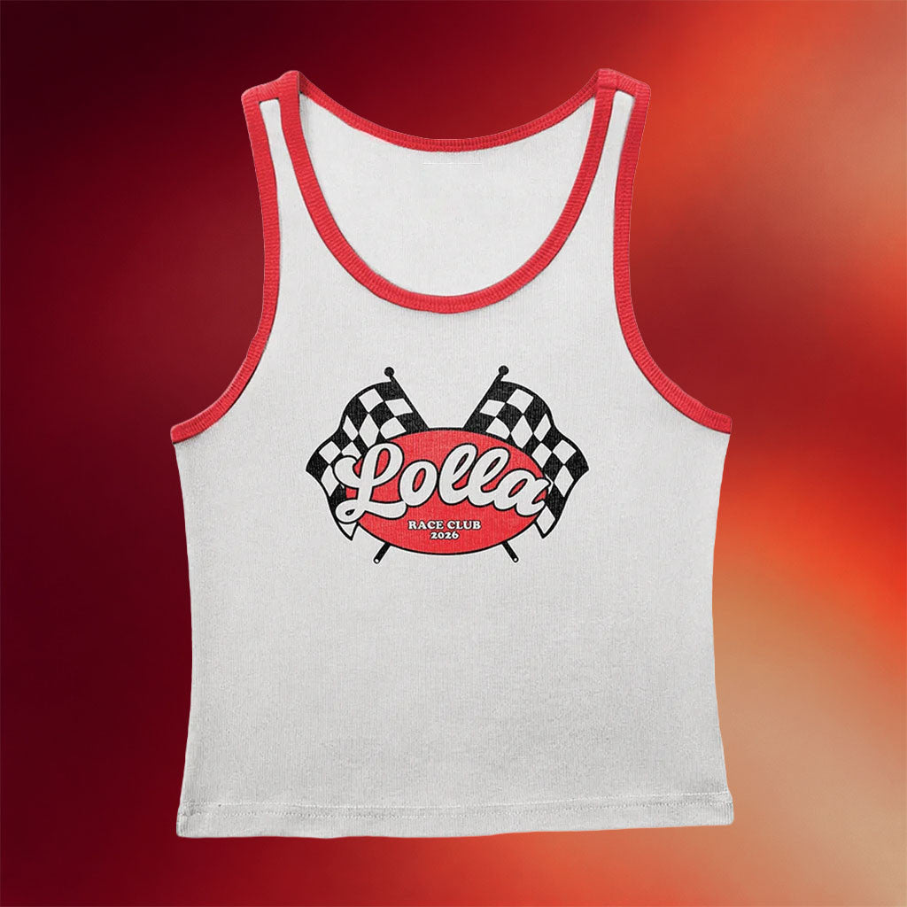 Lollapalooza Merch 2026 Lolla Race Club Tank Top Special Gifts For Girlfriend - Merchluma