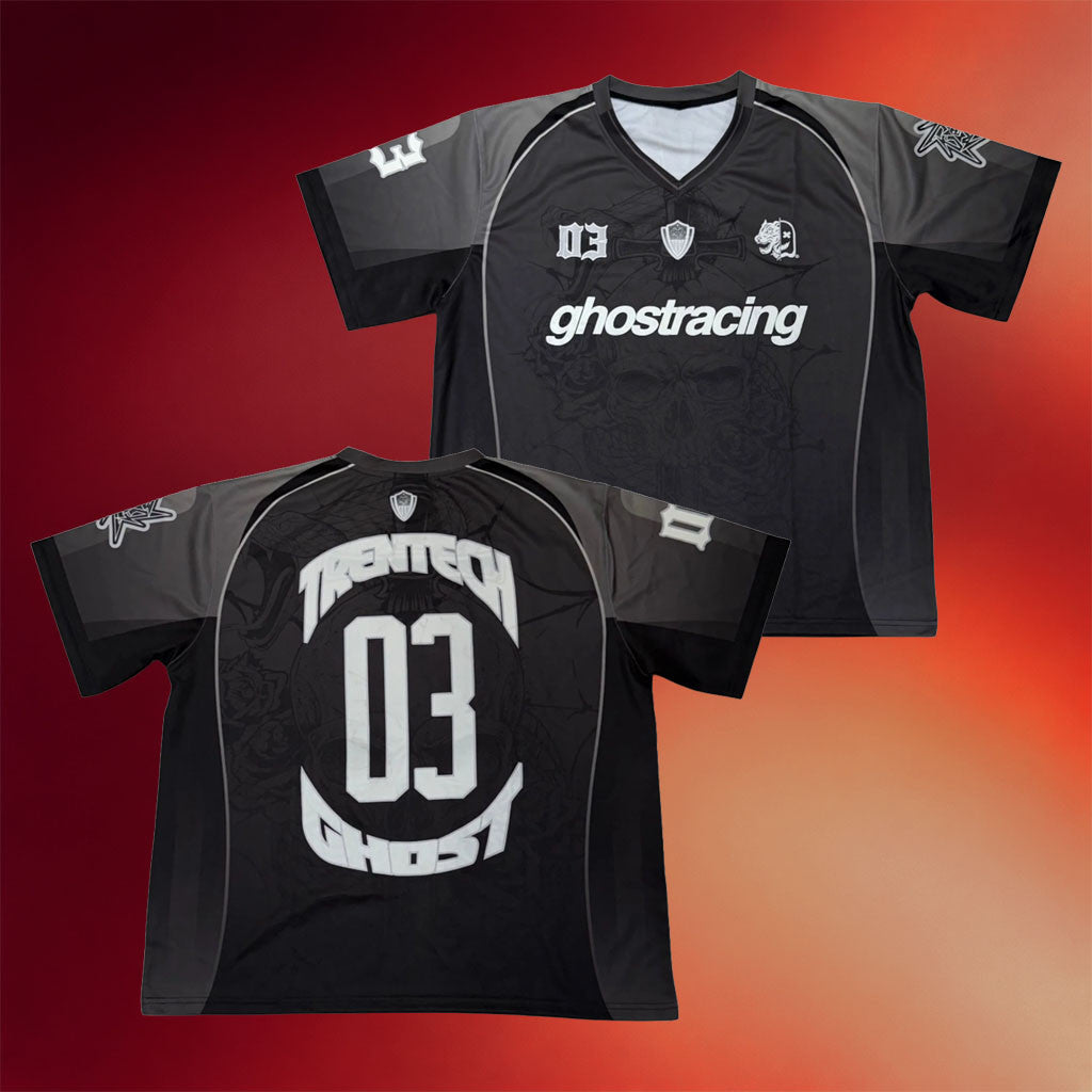 Ghost Racing Merch 03 GXT Skull Jersey Black 2026 Special Gift For Husband - Merchluma