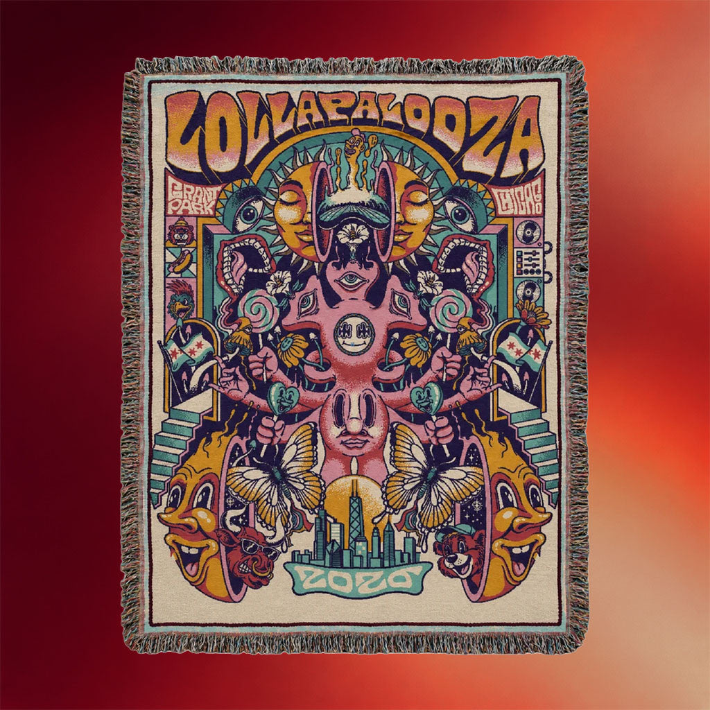 Lollapalooza Merch 2026 Poster Blanket Lolla Merchandise Gift Ideas For Music Lover - Merchluma