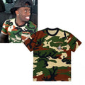 Kai Cenat Chrome Hearts Matty Boy Caution Camo T-Shirt Kai Cenat Merch 2026 Gift For Brothers - Merchluma