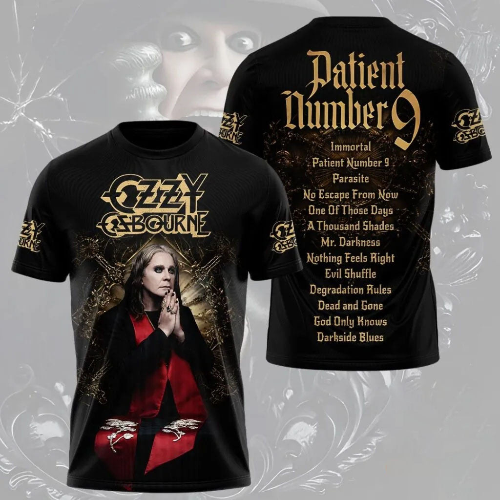 Ozzy Osbourne Patient Album Tracklist T-Shirt 2026 Ozzy Osbourne Merch Gift For Music Lovers - Merchluma