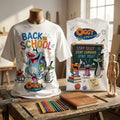 Oggy And The Cockroaches Back To School White T-Shirt School Outfits For Student - Merchluma
