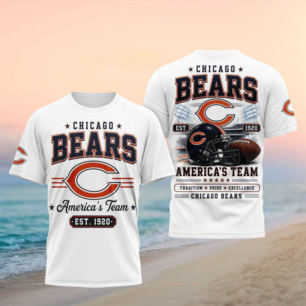 Chicago Bears Football Vintage Helmet Est 1920 Shirt Chicago Bears Merch Gift For Football Fans - Merchluma