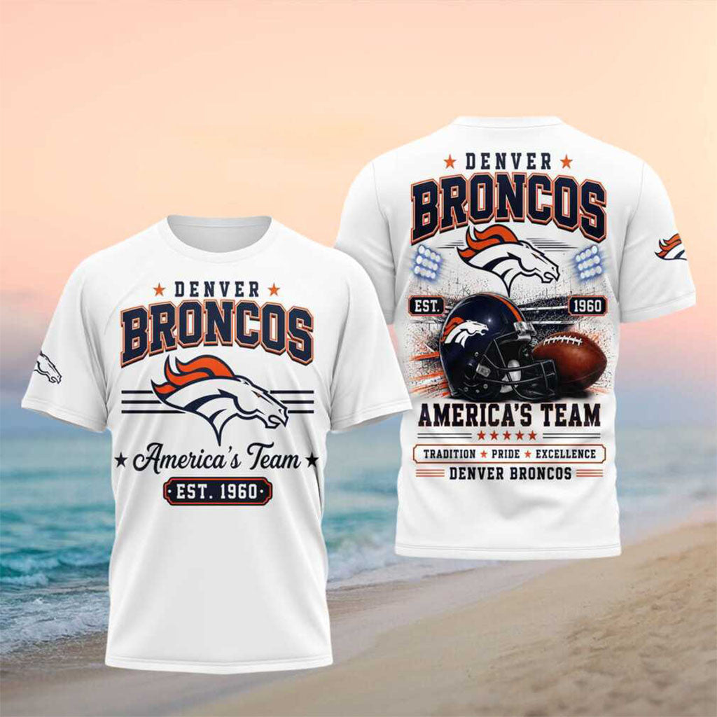 Denver Broncos Football Helmet Tradition Shirt Denver Broncos Merch Best Gift For Football Fan - Merchluma