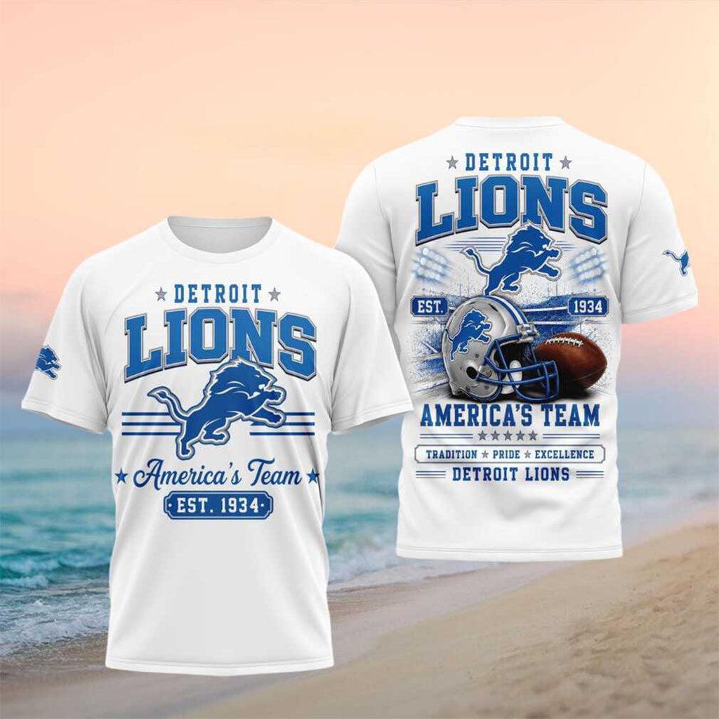 Detroit Lions Football Helmet Tradition Shirt Game Day Outfits Detroit Lions Merch Fan Gifts - Merchluma