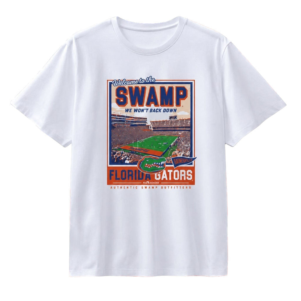 Florida Gators Welcome To The Swamp Stadium Gainesville T-Shirt Florida Gators Merch 2026 - Merchluma