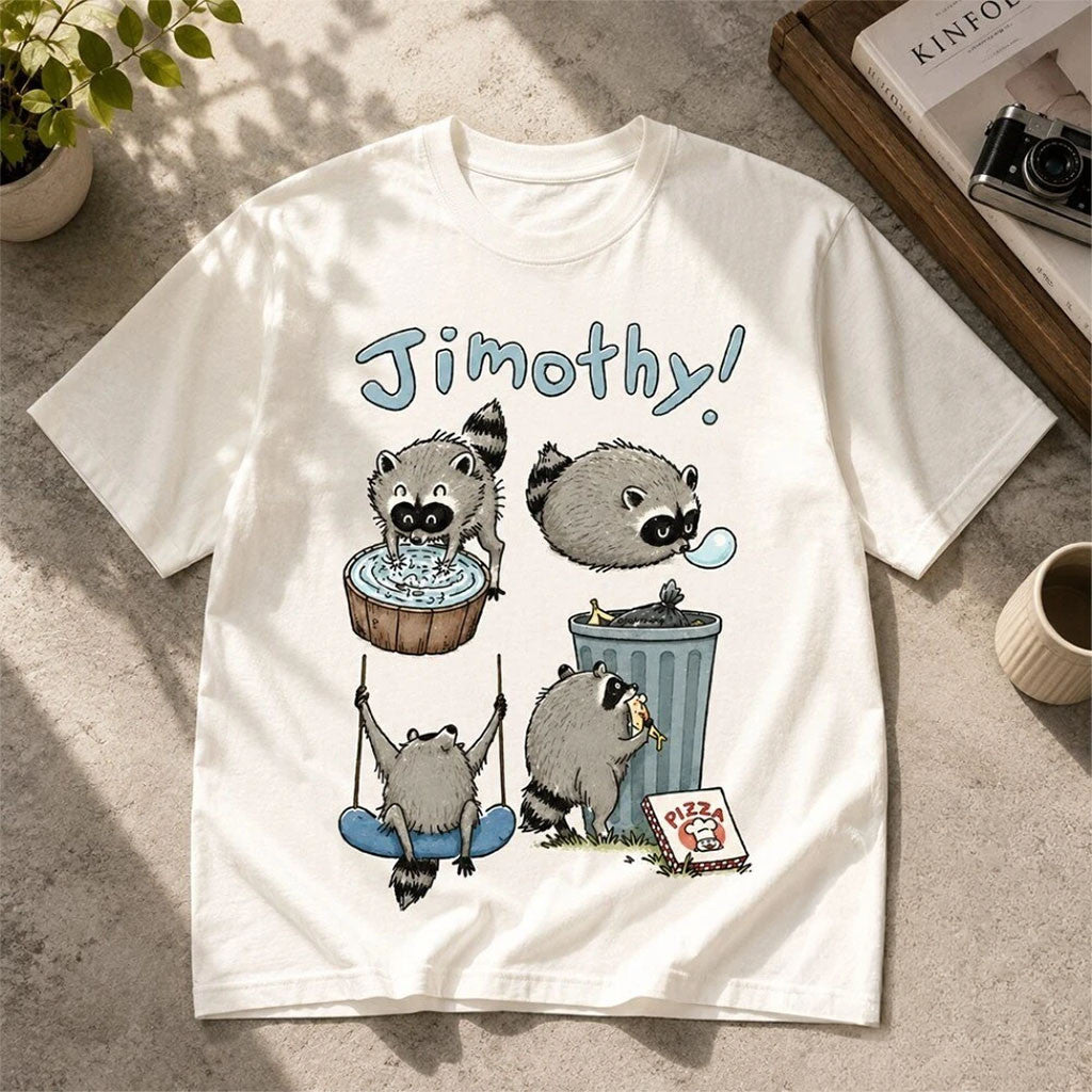 Trash Panda Cute Jimothy Raccoon T-Shirt Jimothy Viral Meme Shirt Gift For Animal Lovers - Merchluma