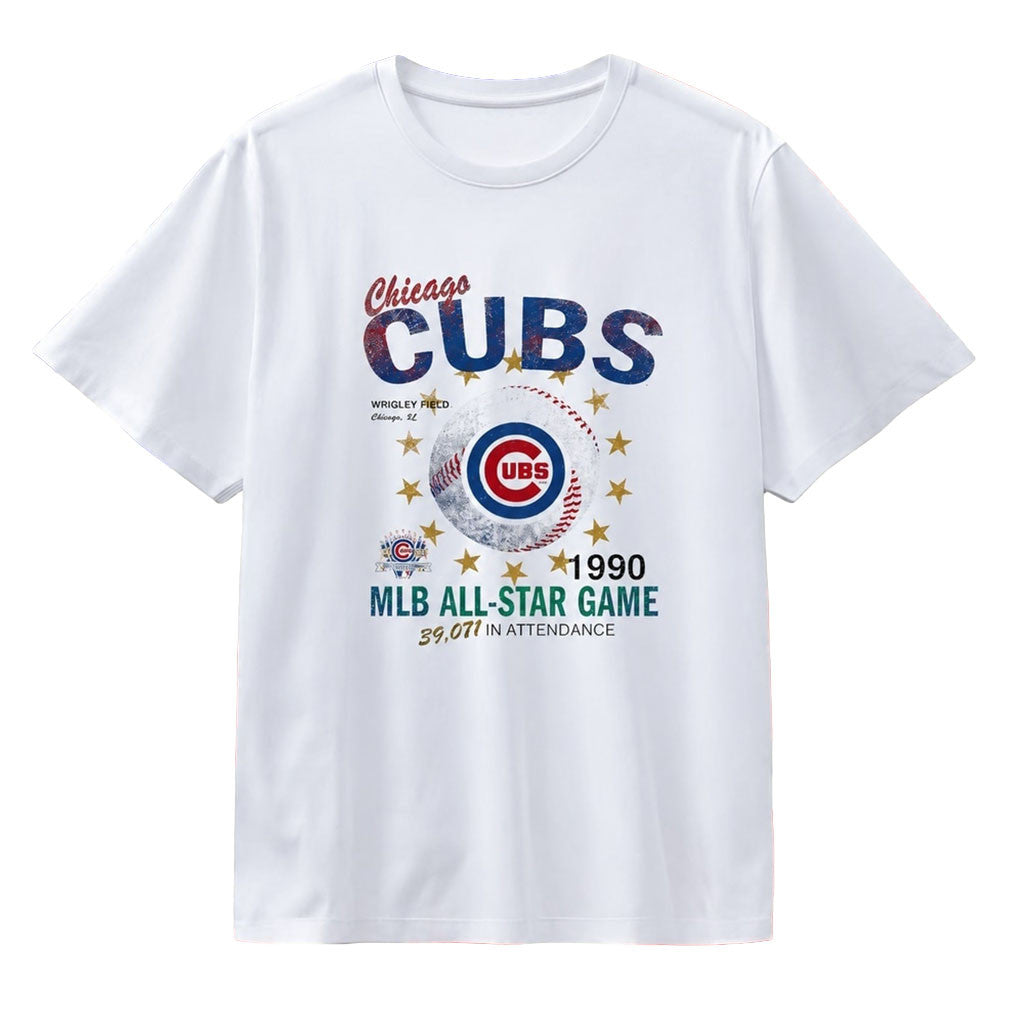 1990 Chicago Cubs All Star Game Wrigley Field Vintage T-Shirt Chicago Cubs Merch Fan Gifts - Merchluma