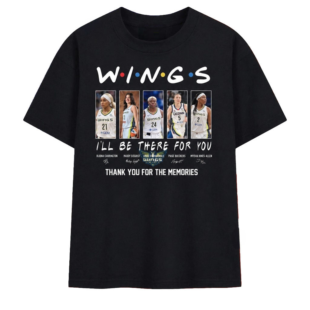 Dallas Wings Friends Inspired Thank You For The Memories 2026 Shirt Dallas Wings Merch Fan Gear - Merchluma