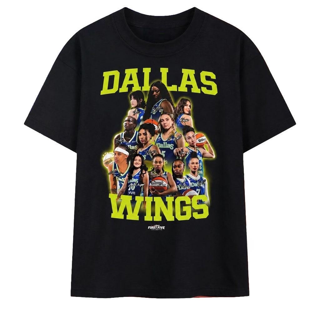 Dallas Wings Team Graphic Vintage T-Shirt 2026 Dallas Wings Merch Basketball Lover Gifts - Merchluma