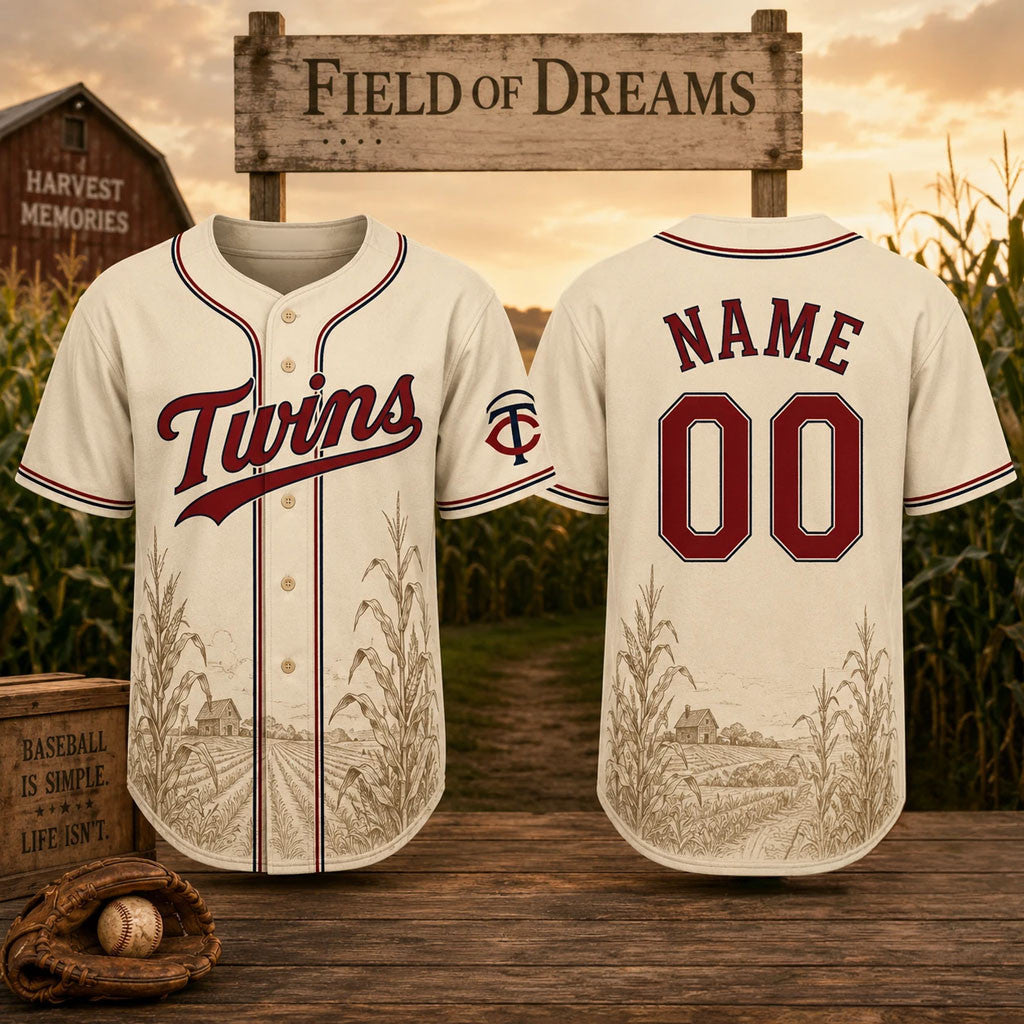 Personalized Minnesota Twins Field Of Dreams Heritage Baseball Jersey MN Twins Merch 2026 - Merchluma
