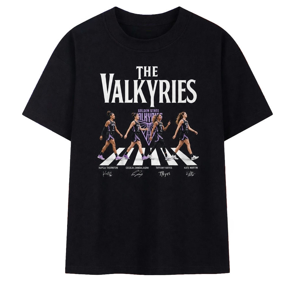 Golden State Valkyries Abbey Road Signature T-Shirt Valkyries Merch Gift For Basketball Fans - Merchluma