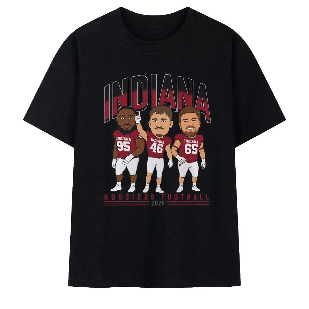 Indiana Hoosiers Football 2026 Caricature Players T-Shirt Hoosiers Merch Gift For Fans - Merchluma