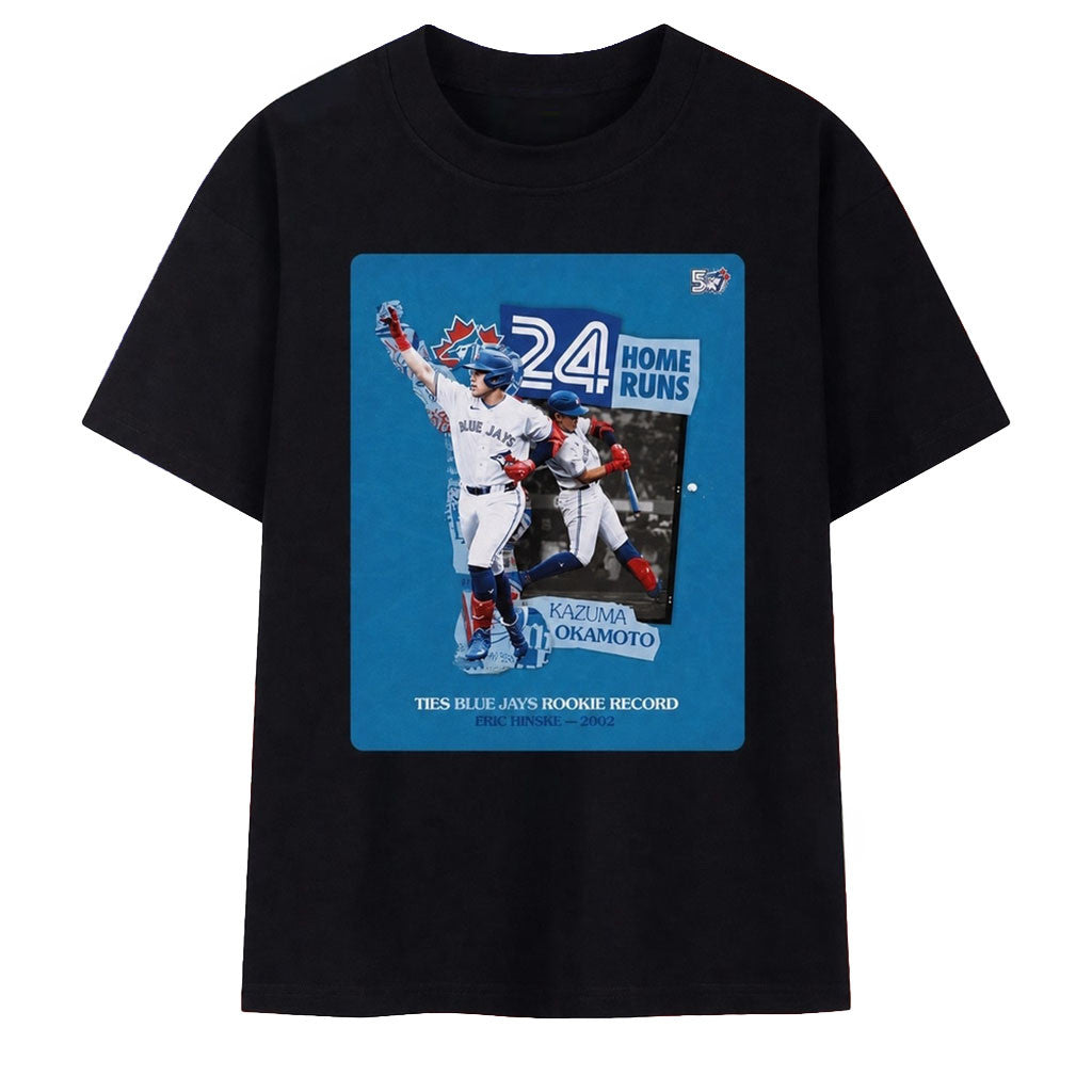 Kazuma Okamoto 24 Home Runs Ties Toronto Blue Jays Rookie Record Shirt Gift For Baseball Fans - Merchluma