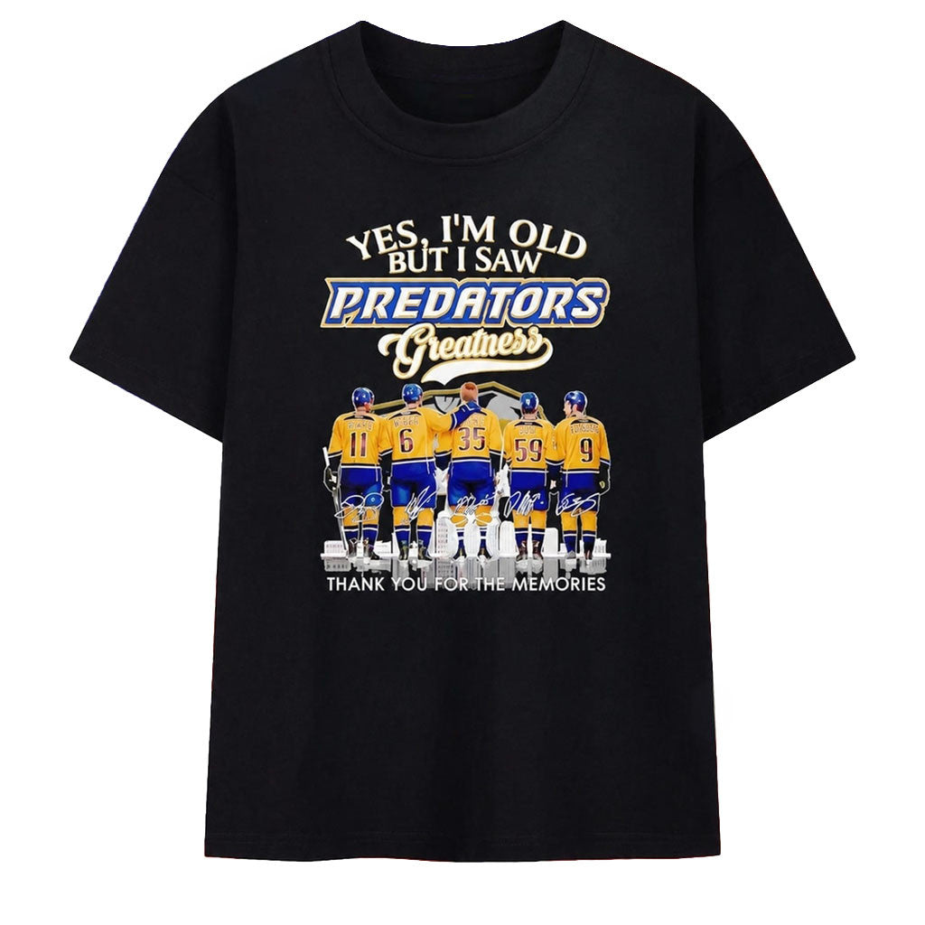 Nashville Predators Greatness Legwand Weber Rinne Josi Forsberg Signature T-Shirt Fan Merch - Merchluma