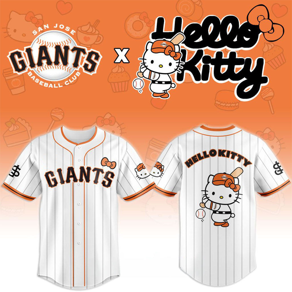 San Jose Giants X Hello Kitty Night 2026 Baseball Jersey SJ Giants Merch Cute Gift For Game Day - Merchluma