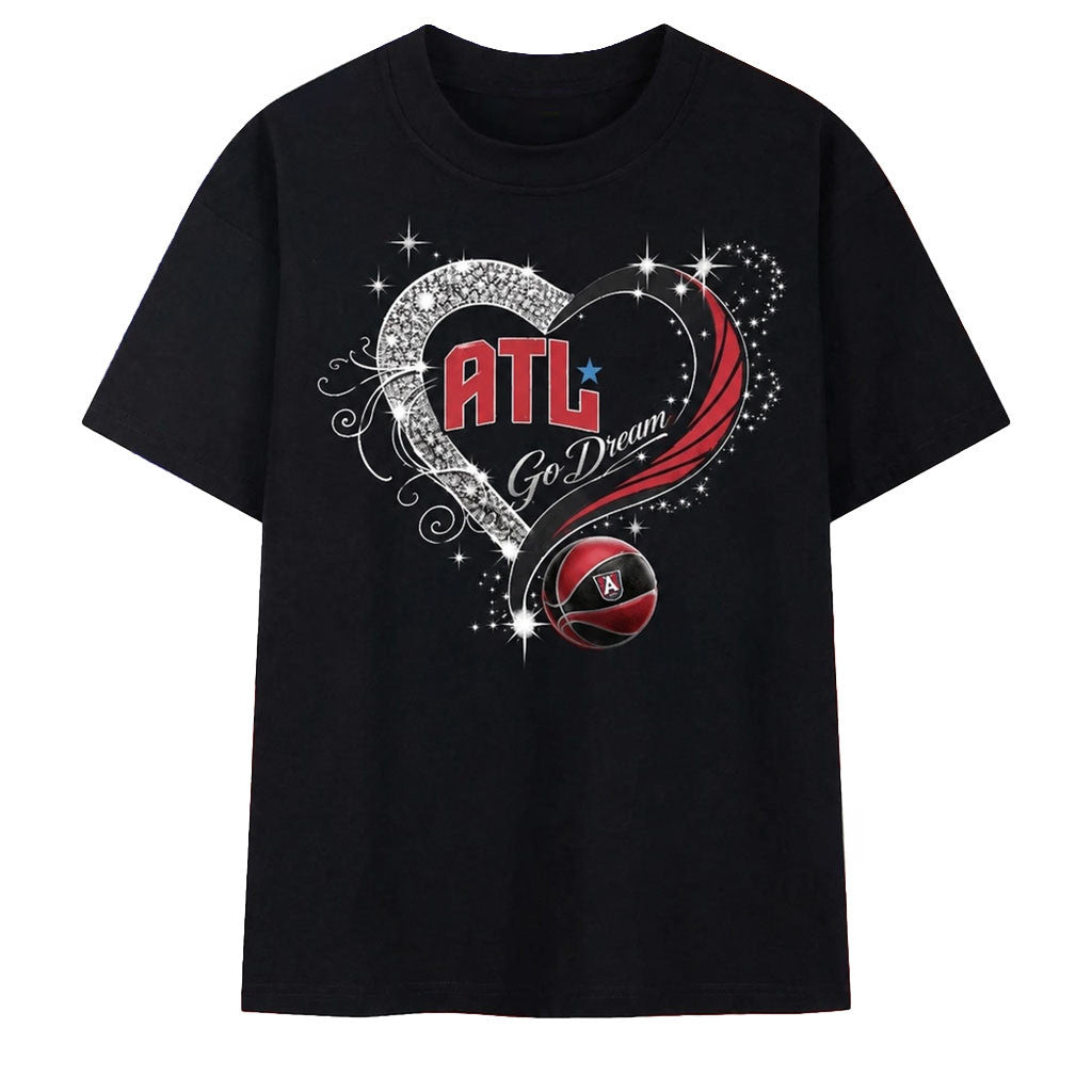 Atlanta Dream Go Dream Heart T-Shirt Atlanta Dream Merch Gift For Basketball Fans - Merchluma