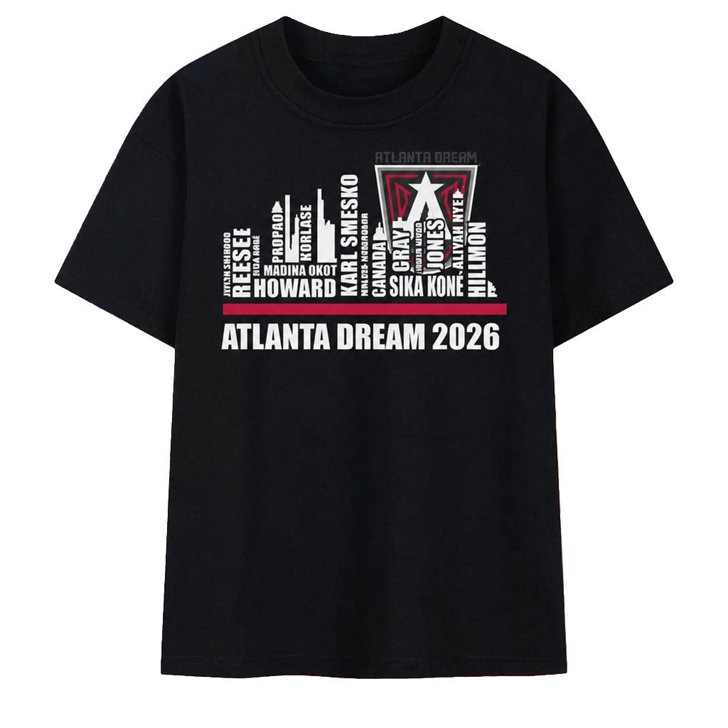 Atlanta Dreams Basketball Greatest Of All Time Team Legends T-Shirt Atlanta City Skyline Shirt - Merchluma