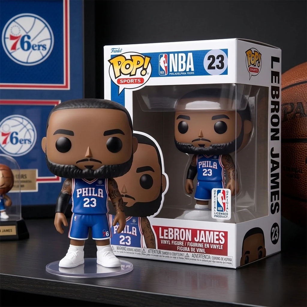 LeBron James Philadelphia 76ers Funko Pop #23 LeBron James Merch Gift For Basketball Lover - Merchluma