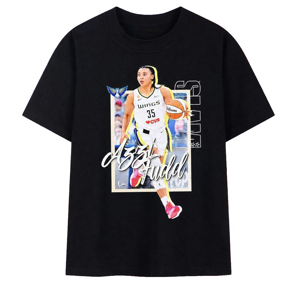 Azzi Fudd Dallas Wings 35 Slam Magazine Cover T-Shirt Azzi Fudd Merch Basketball Lover Gifts - Merchluma