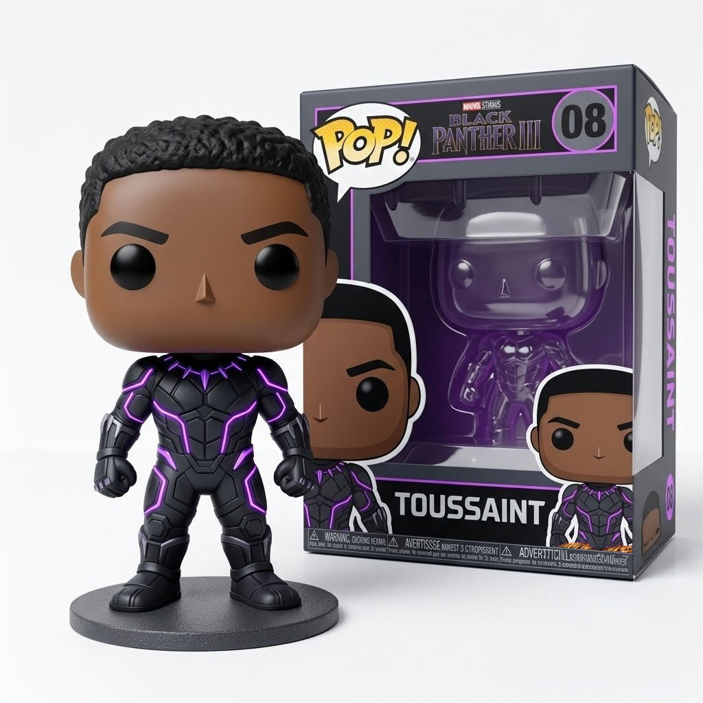 Marvel Studios Black Panther III Toussaint Funko Pop Black Panther Merch Gift For Marvel Fans - Merchluma