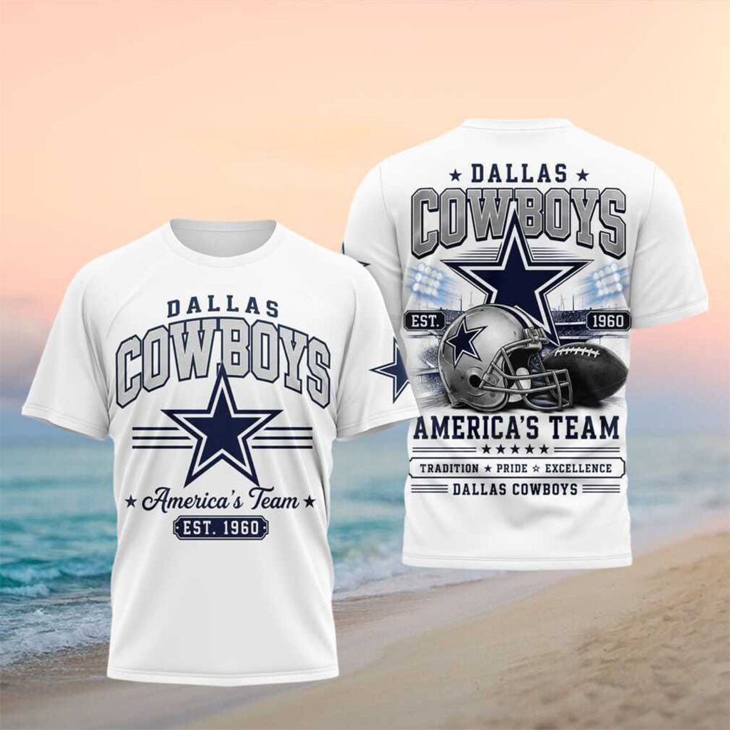 Dallas Cowboys Football Helmet Stadium America Team Shirt Dallas Cowboys Merch Game Day Gifts - Merchluma