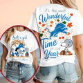 Detroit Lions Snoopy Autumn Fall Leaves Time Shirt Detroit Lions Merch Gift For Game Day - Merchluma