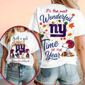 New York Giants Snoopy Peanuts Fall Football Leaves Shirt NY Giants Merch Gift For Autumn - Merchluma