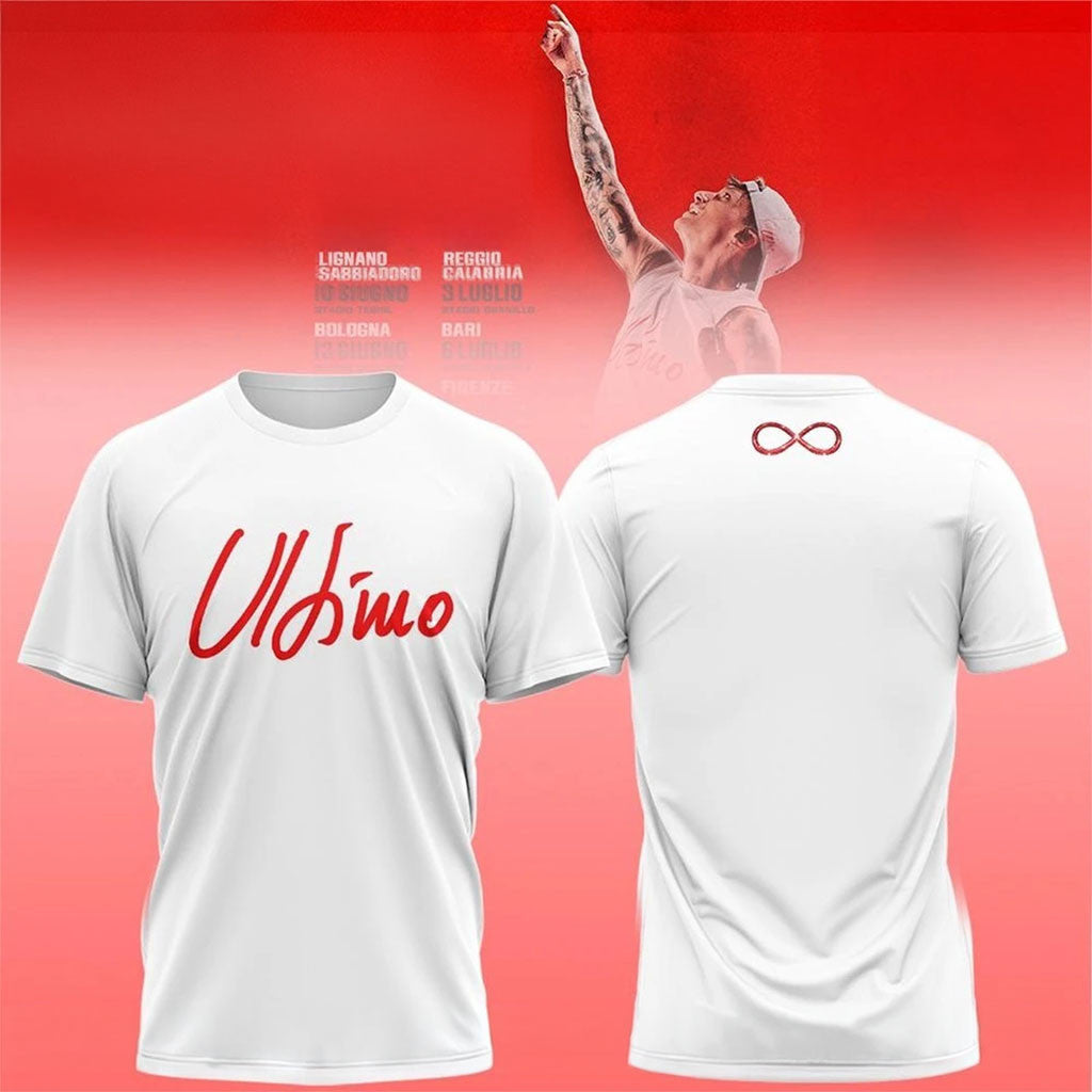 Ultimo Stadi 2027 La Favola Continua Logo Shirt White Ultimo Merch Presents For Music Lovers - Merchluma