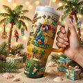 Jimmy Buffett Merch Margaritaville 5 O'Clock Somewhere 40oz Tumbler Summer Gift For Fans - Merchluma