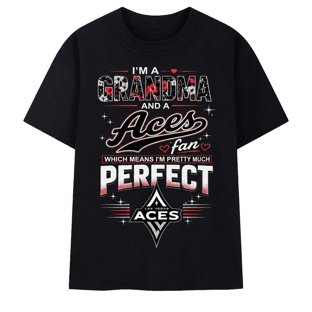I'm A Grandma And A Las Vegas Aces Fans 2026 Vintage T-Shirt LV Aces Merch Gift For Nana - Merchluma
